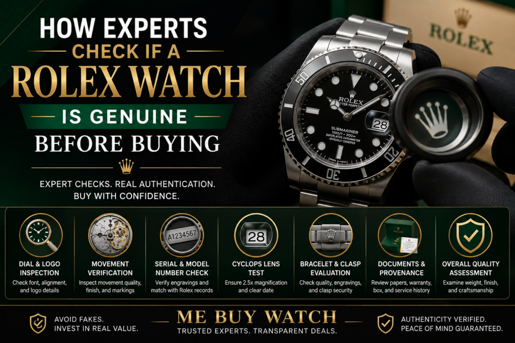 How Experts Check If a Rolex Watch Is Genuine Before Buying