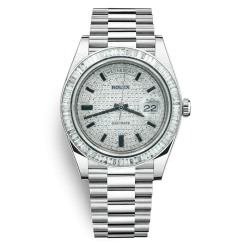 Rolex Day-Date II with Diamond-set Dial and Breguet Diamond Bezel