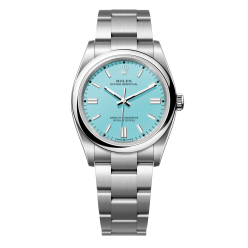 Rolex Oyster Perpetual Tiffany Turquoise Blue dial 124300